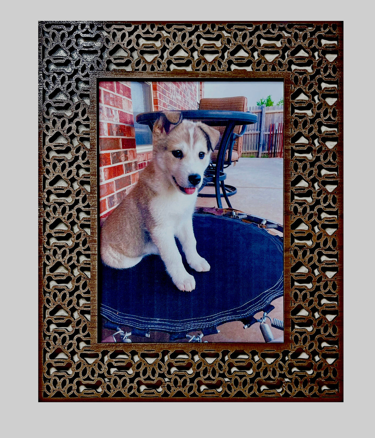 Bone & Paw Print 5x7 Frame For Dogs