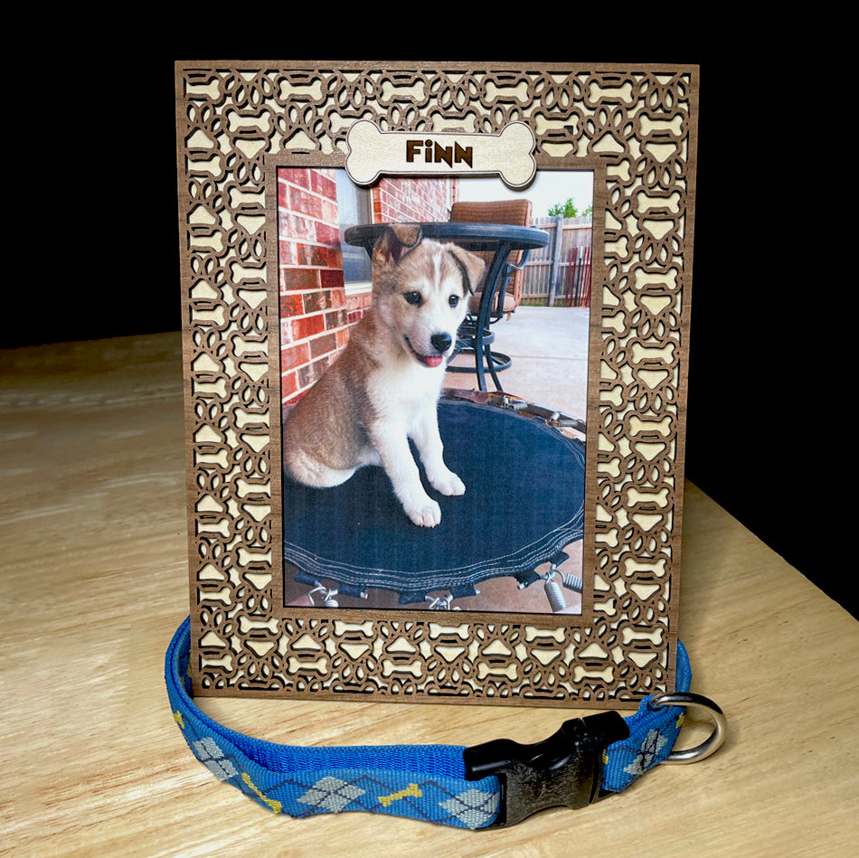 Bone & Paw Print 5x7 Frame For Dogs