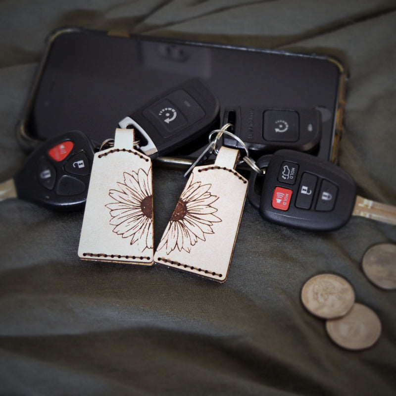 Missing You Keychain-Sunflower