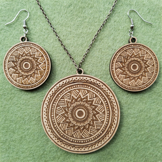 Mandala Earrings & Pendant