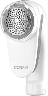 Conair Fabric Shaver and Lint Remover, Battery Operated Portable Fabric Shaver, White