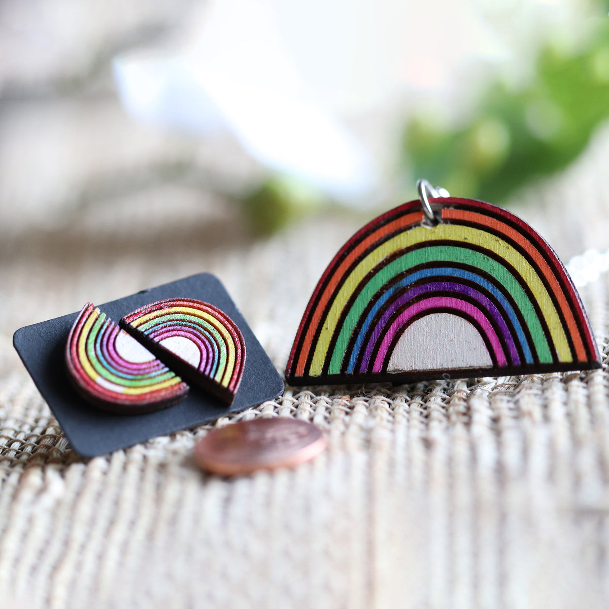 Rainbow Dreams Earring and Pendant Set