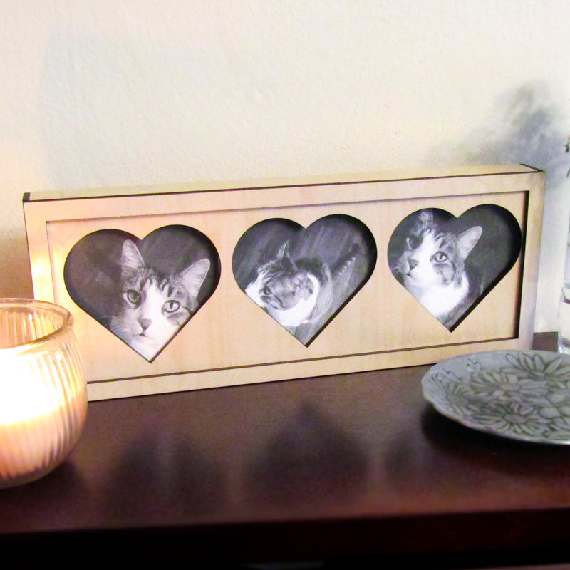 Interchangeable 3-Photo Picture Frame